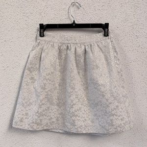 Eric & Lani white silver metallic mini Skirt